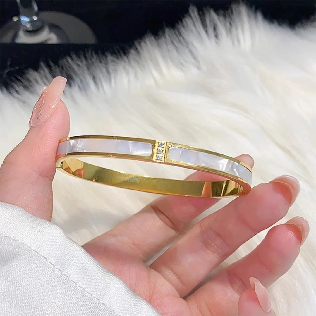 Stainless Steel Titanium Steel Star Bangle Bracelet
