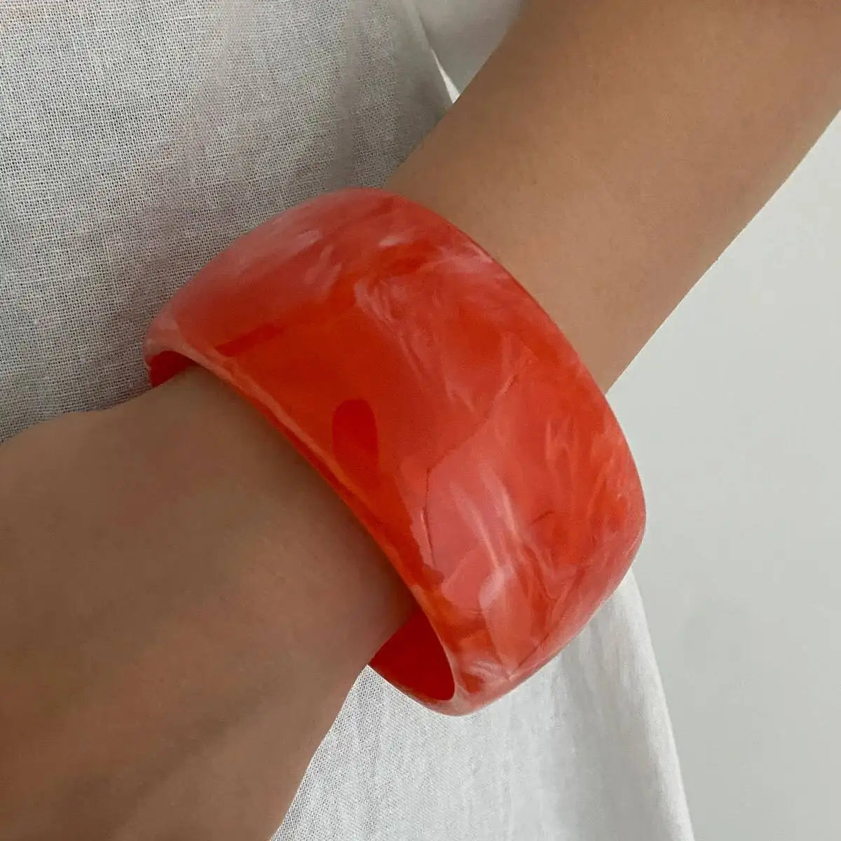 Acrylic Resin Boho Bangle Bracelet