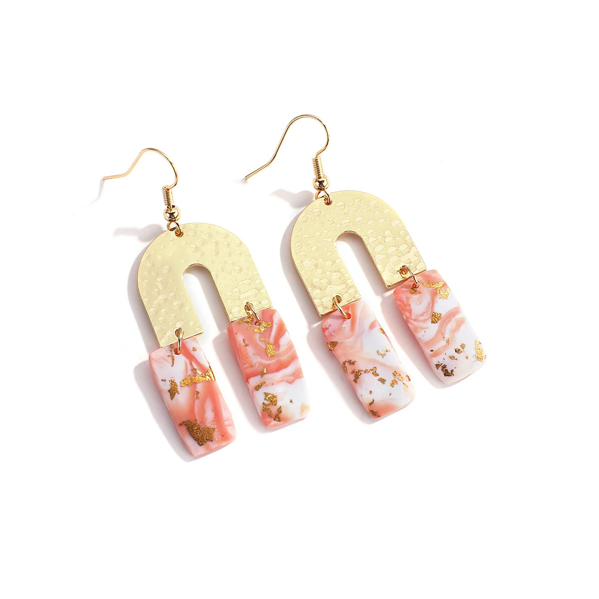 Abstract Polymer Clay Drop Earrings
