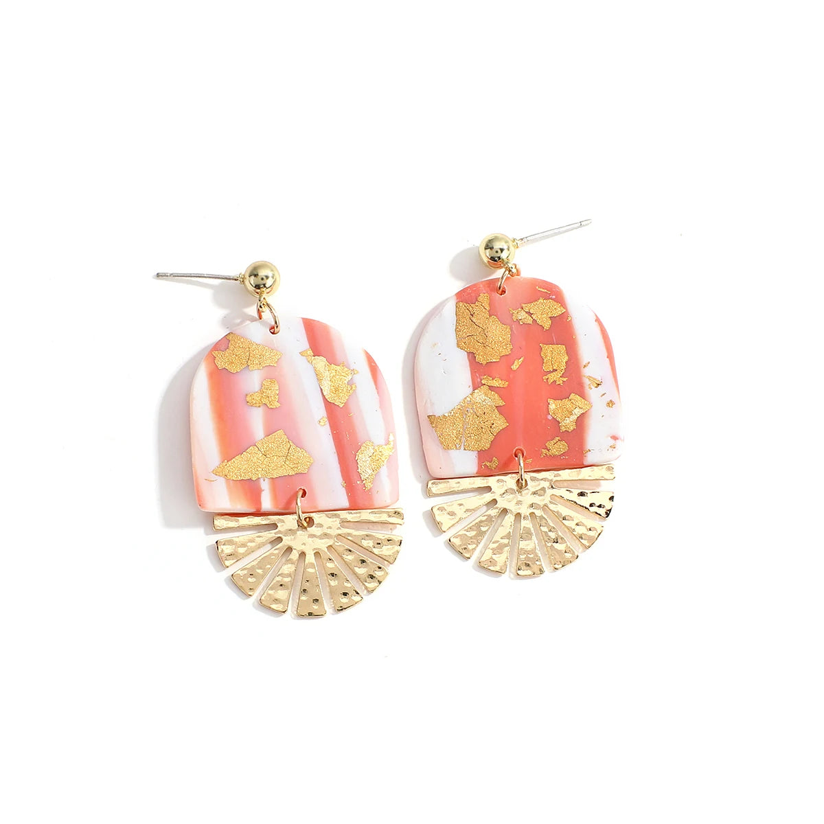 Abstract Polymer Clay Drop Earrings