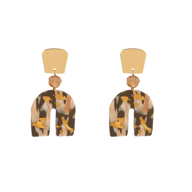 Abstract Polymer Clay Drop Earrings