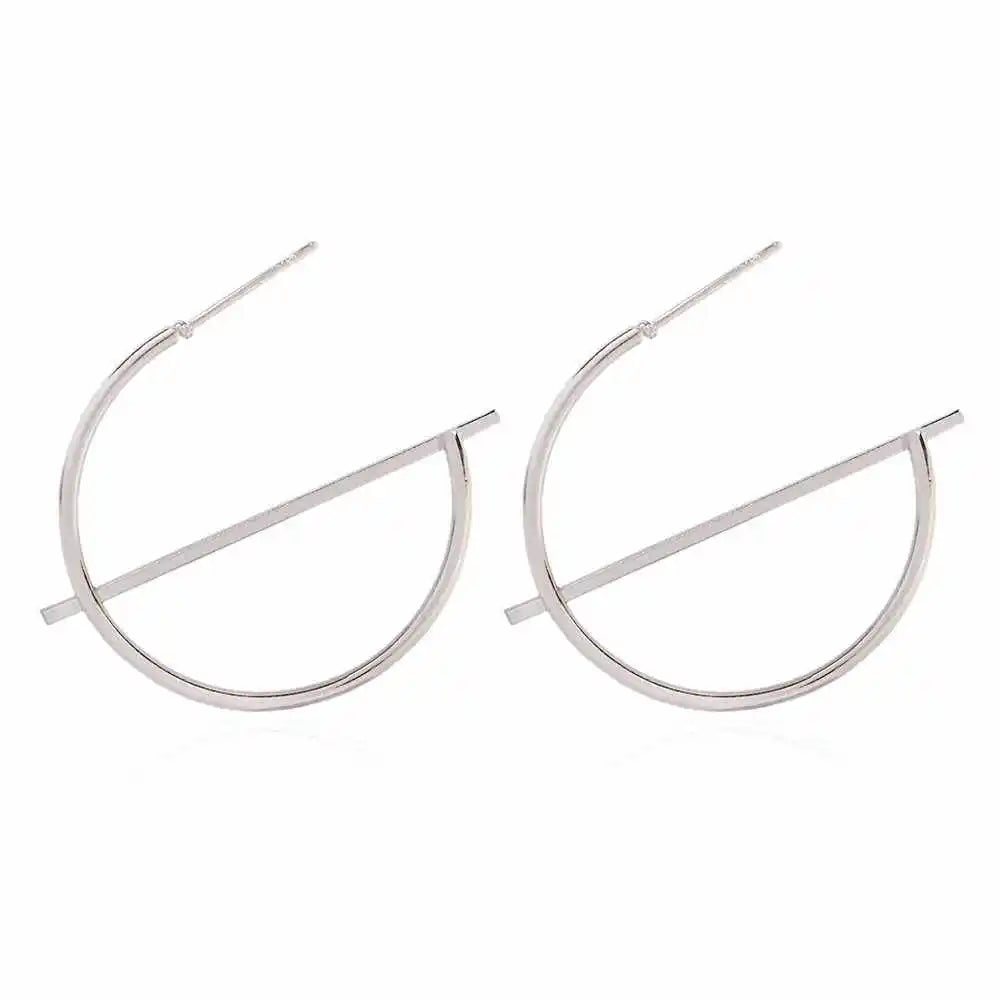 Gold-tone Star Circle Drop Earrings