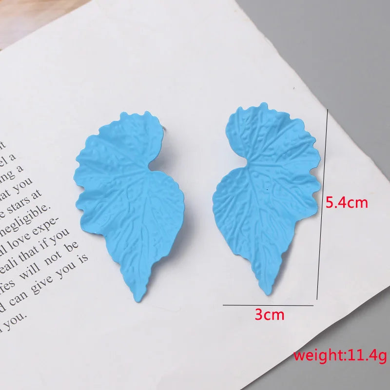 Blue Geometric Butterfly Dangle Earrings