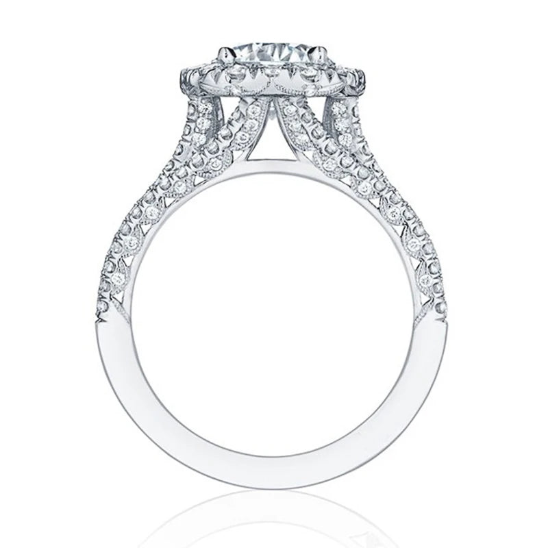 Brilliant Cubic Zirconia Engagement Ring