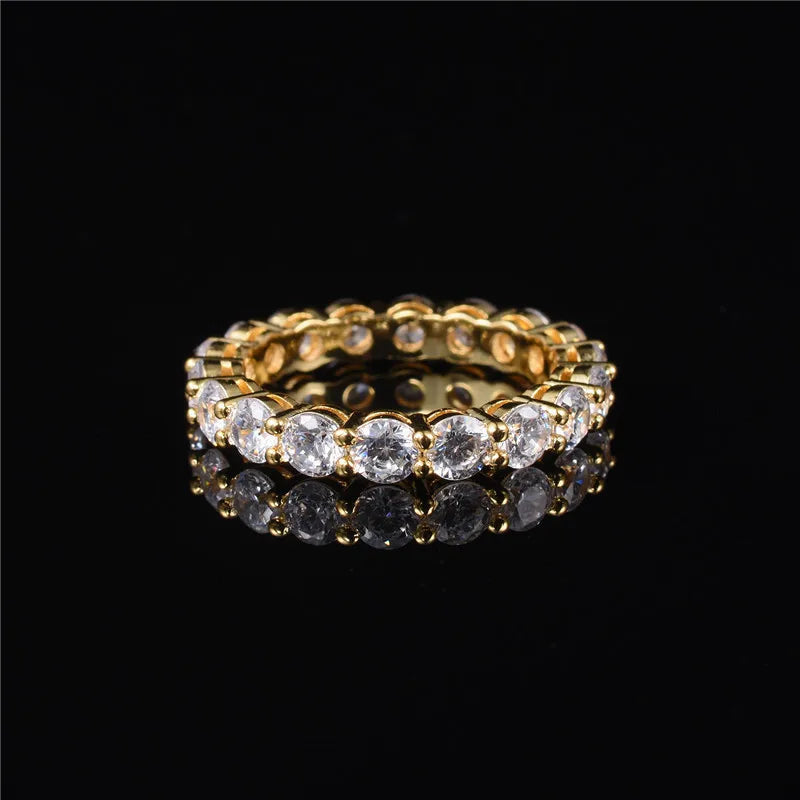 925 Sterling Silver Emerald Cut Eternity Ring