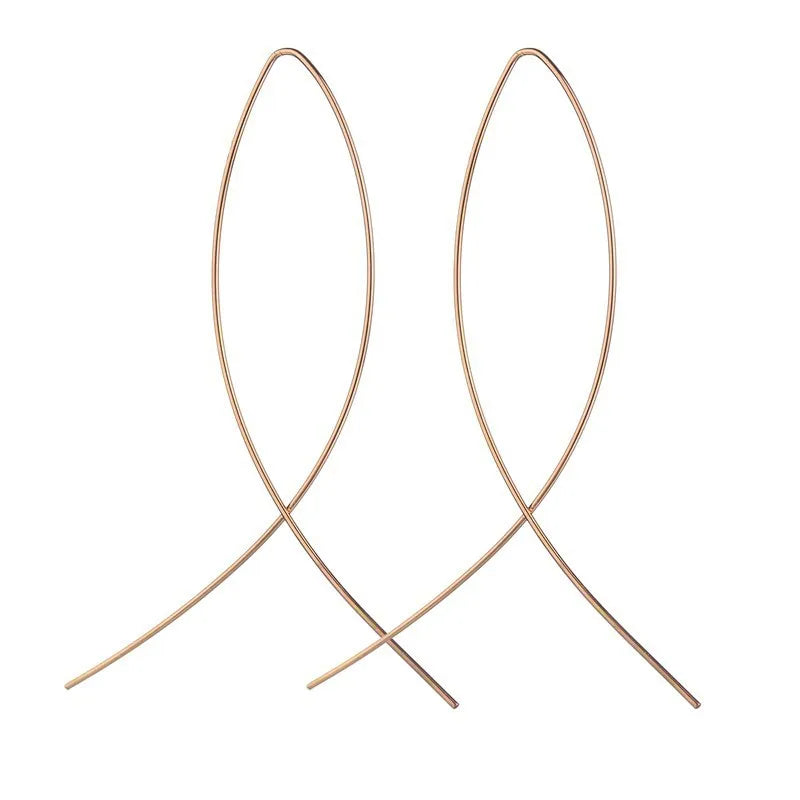 Gold-tone Star Circle Drop Earrings