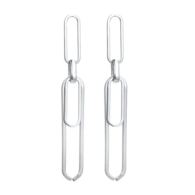 Gold-tone Star Circle Drop Earrings