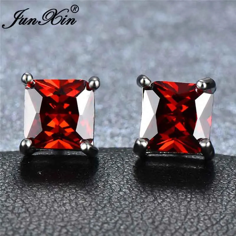 Cubic Zirconia Crystal Rainbow Stud Earrings