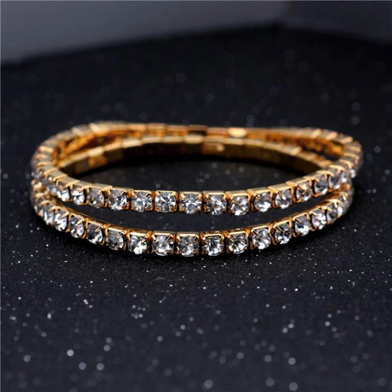 Crystal Geometric Charm Bracelet