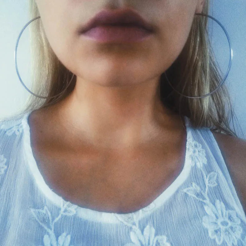Large Smooth Hoop Earrings - 40mm to 80mm