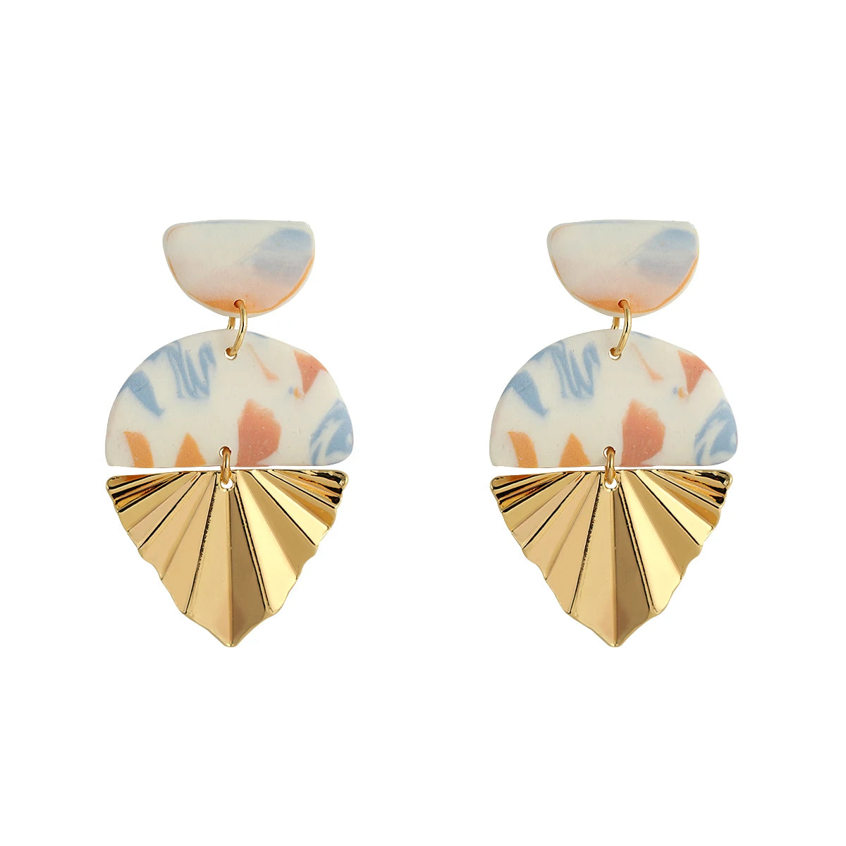 Abstract Polymer Clay Drop Earrings