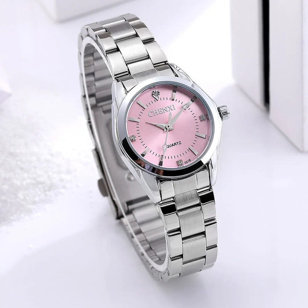 CHENXI CX021B Rhinestone Women's Watch - Waterproof Dress Style