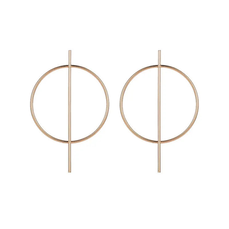 Gold-tone Star Circle Drop Earrings