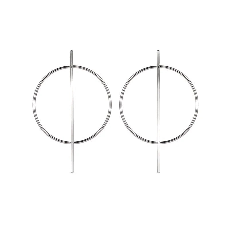 Gold-tone Star Circle Drop Earrings