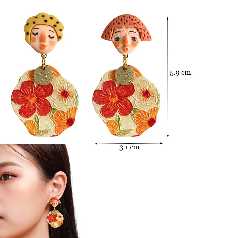 Y2K Colorful Resin Dangle Earrings
