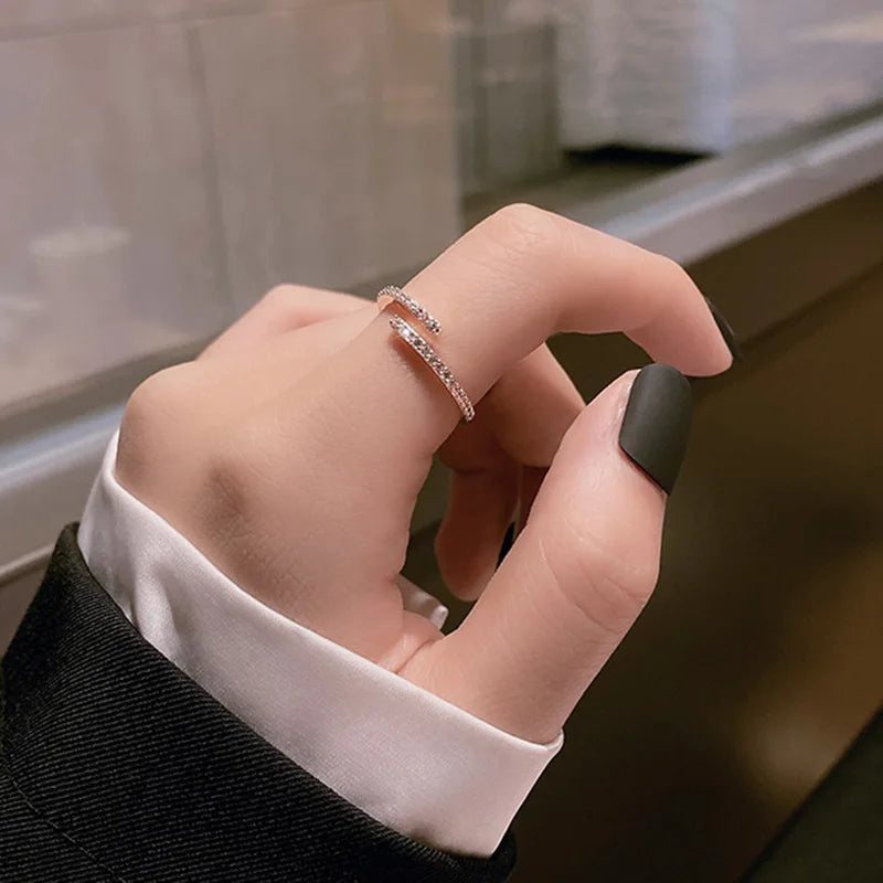 Minimalist Thin Cubic Zirconia Ring