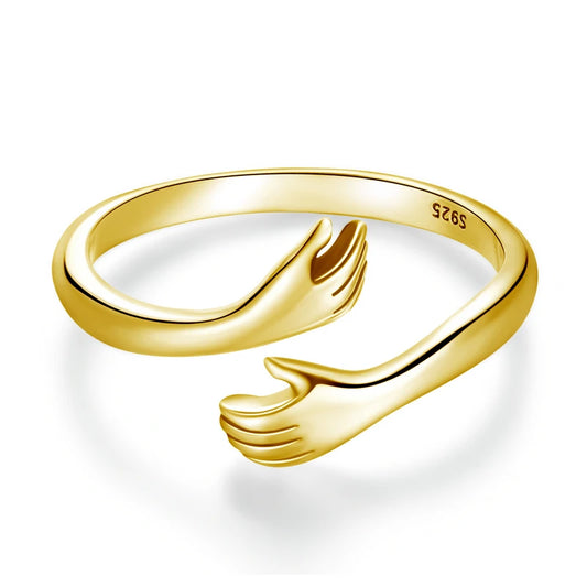 925 Sterling Silver Hug Open Ring