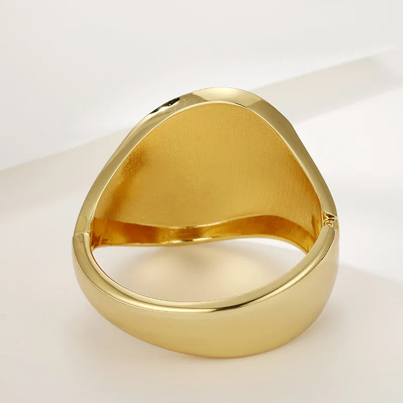 Asymmetric Geometric Bangle Bracelet