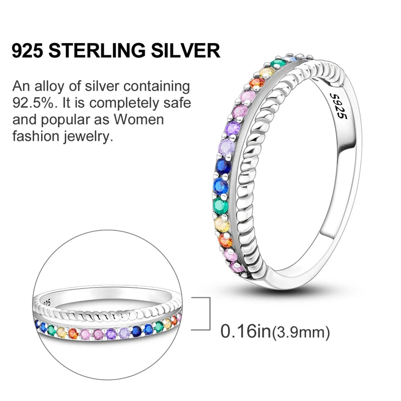 Blue Zircon Star & Moon Ring - 925 Sterling Silver Design