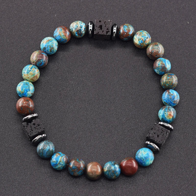 Volcanic Lava Stone Chain Bracelet
