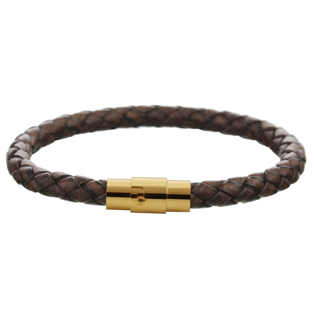 Stainless Steel Genuine Leather Bracelet