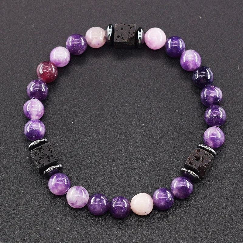 Volcanic Lava Stone Chain Bracelet