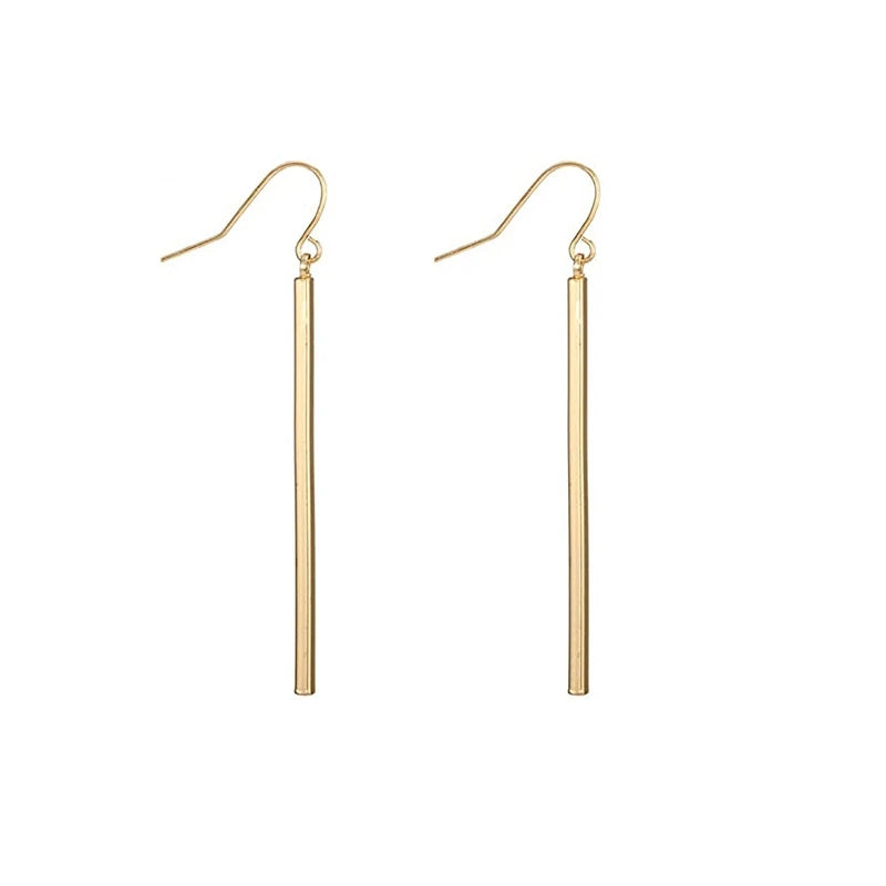 Gold-tone Star Circle Drop Earrings