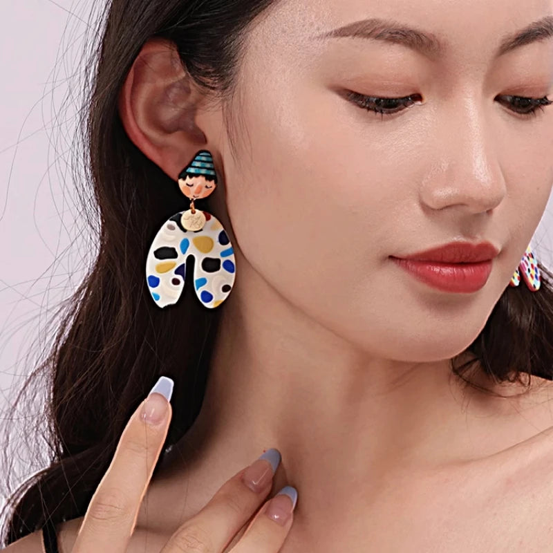 Y2K Colorful Resin Dangle Earrings