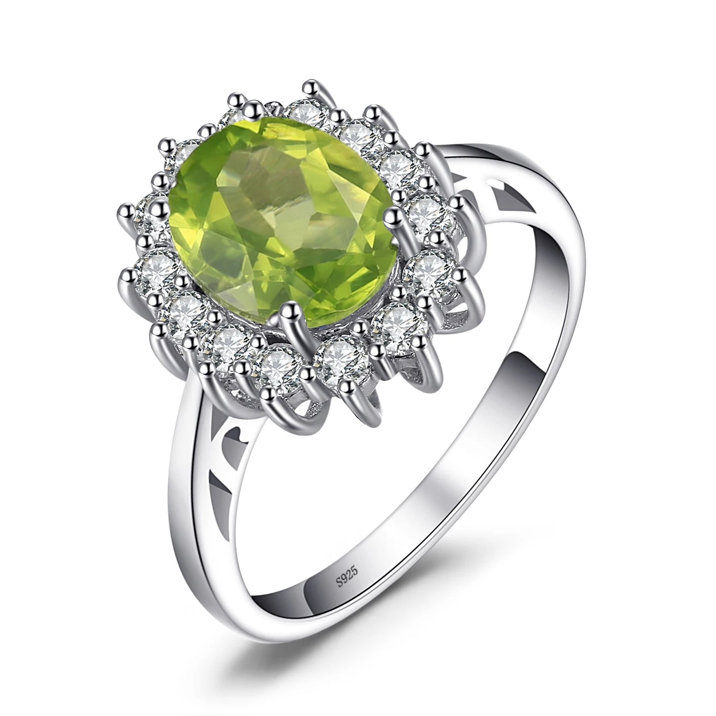 925 Sterling Silver Princess Diana Sapphire Ring