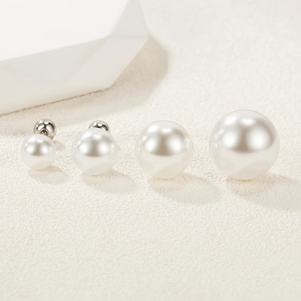 925 Sterling Silver Freshwater Pearl Stud Earrings