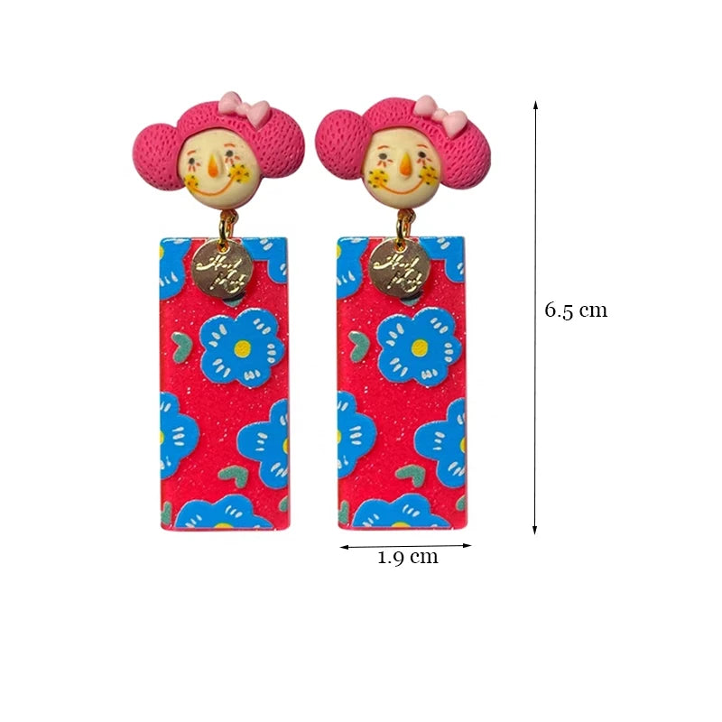Y2K Colorful Resin Dangle Earrings