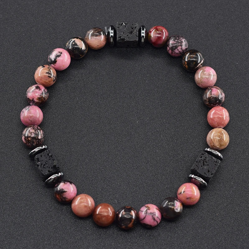 Volcanic Lava Stone Chain Bracelet