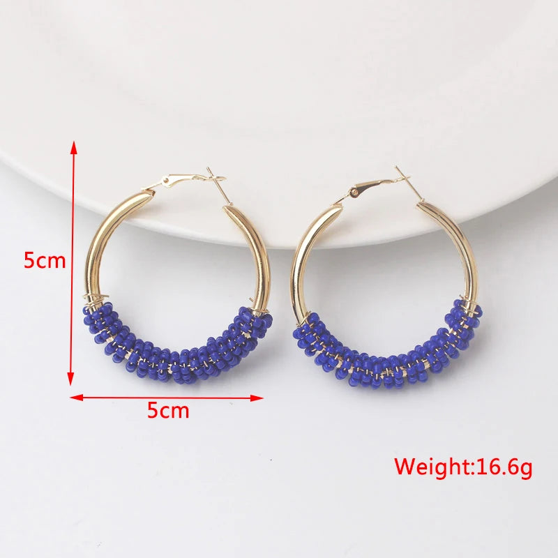 Blue Geometric Butterfly Dangle Earrings