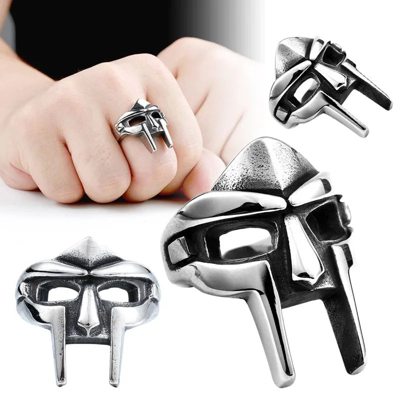 Vintage Pharaoh Mask Statement Ring for Men