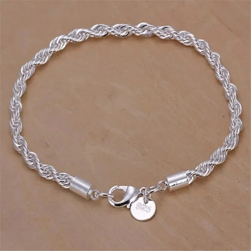Crystal Braided Feather Charm Bracelet