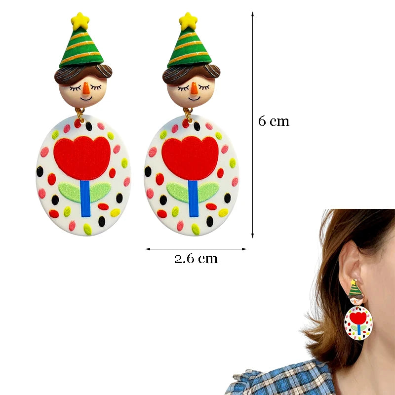 Y2K Colorful Resin Dangle Earrings