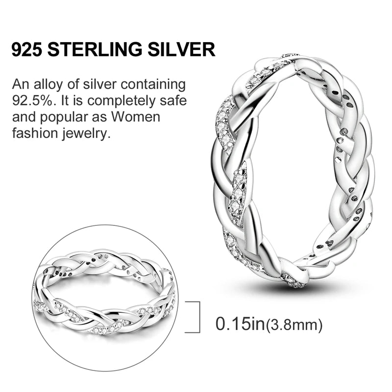 Blue Zircon Star & Moon Ring - 925 Sterling Silver Design