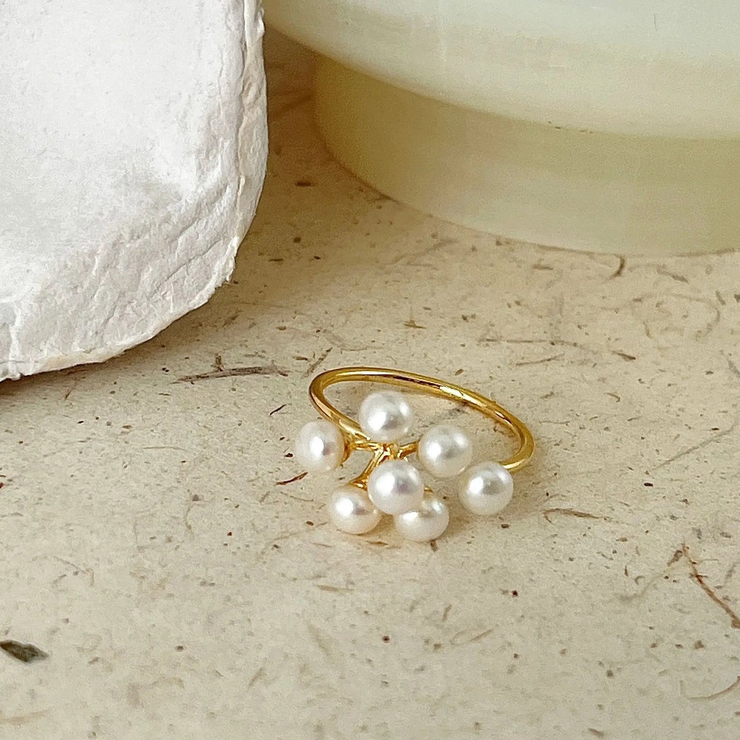 Colorful Drip Glaze Geometric Open Ring