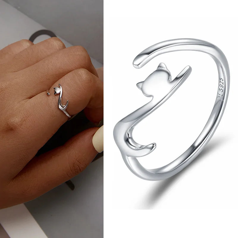 925 Sterling Silver Adjustable Open Ring