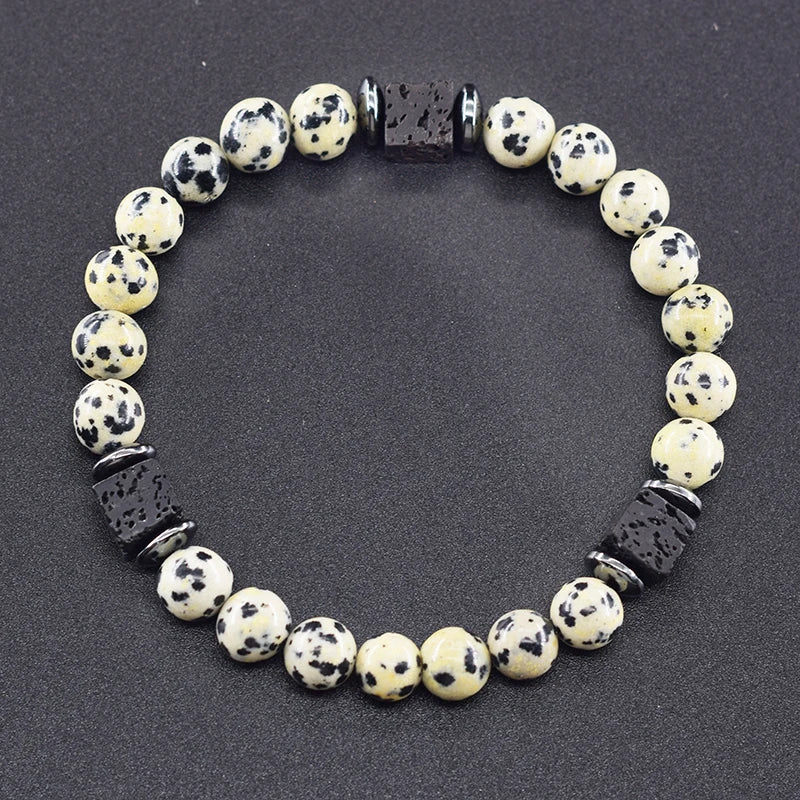 Volcanic Lava Stone Chain Bracelet