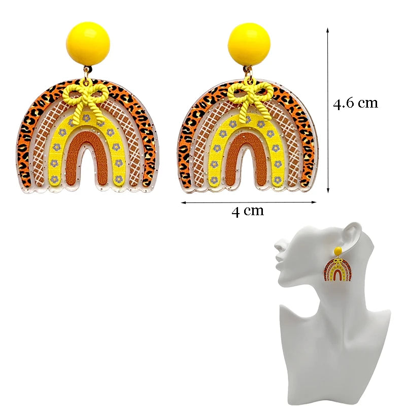 Y2K Colorful Resin Dangle Earrings