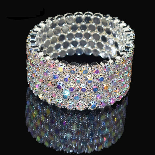 Crystal Multi Layer Bangle Bracelet