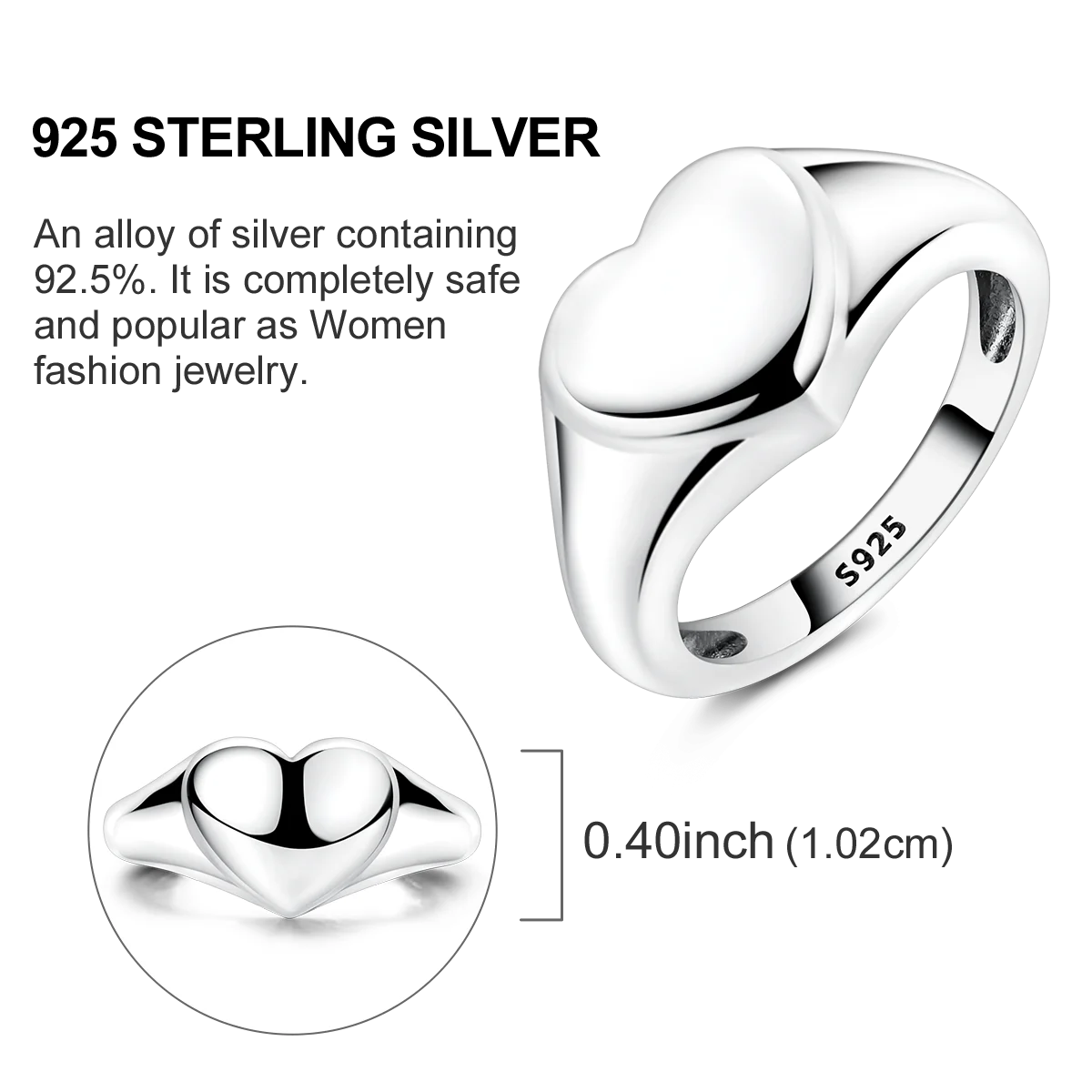Blue Zircon Star & Moon Ring - 925 Sterling Silver Design
