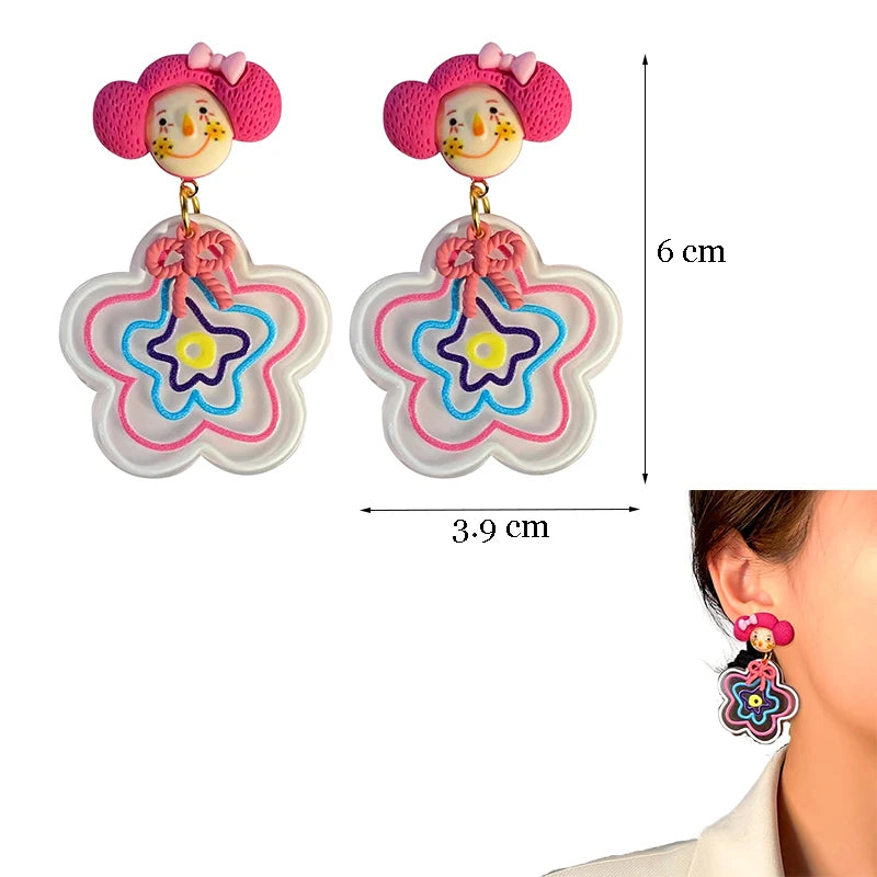 Y2K Colorful Resin Dangle Earrings