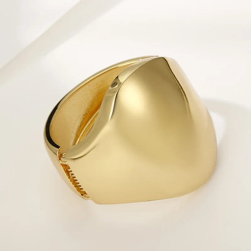 Asymmetric Geometric Bangle Bracelet