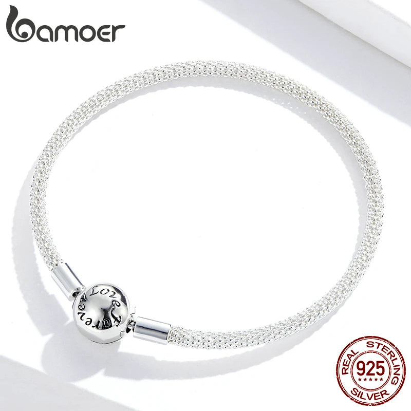 925 Sterling Silver Love Forever Chain Bracelet