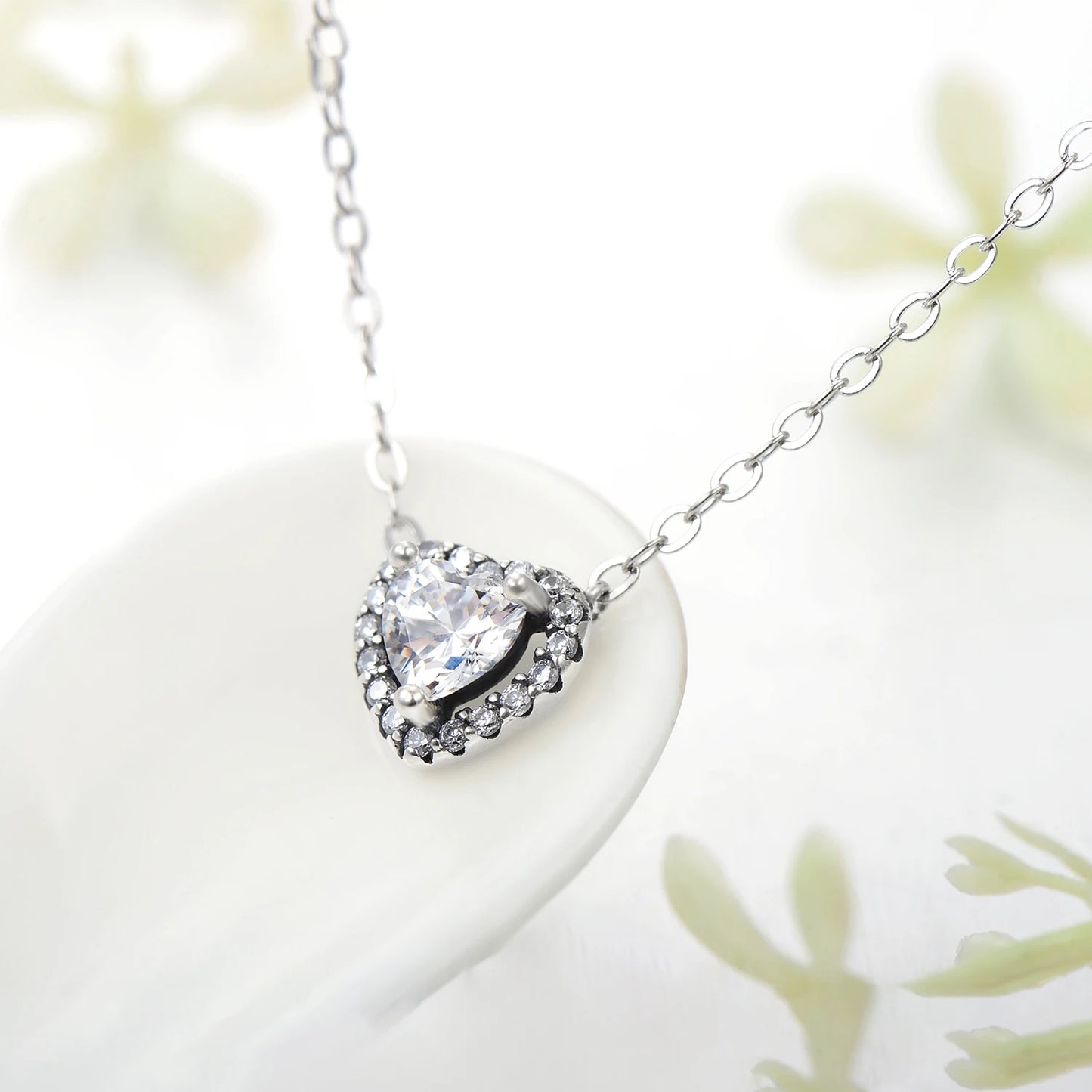 Modian 925 Sterling Silver Heart Fashion Sets For Women Charm Earrings Luxury Wedding Necklaces Engagement Statement Jewelry