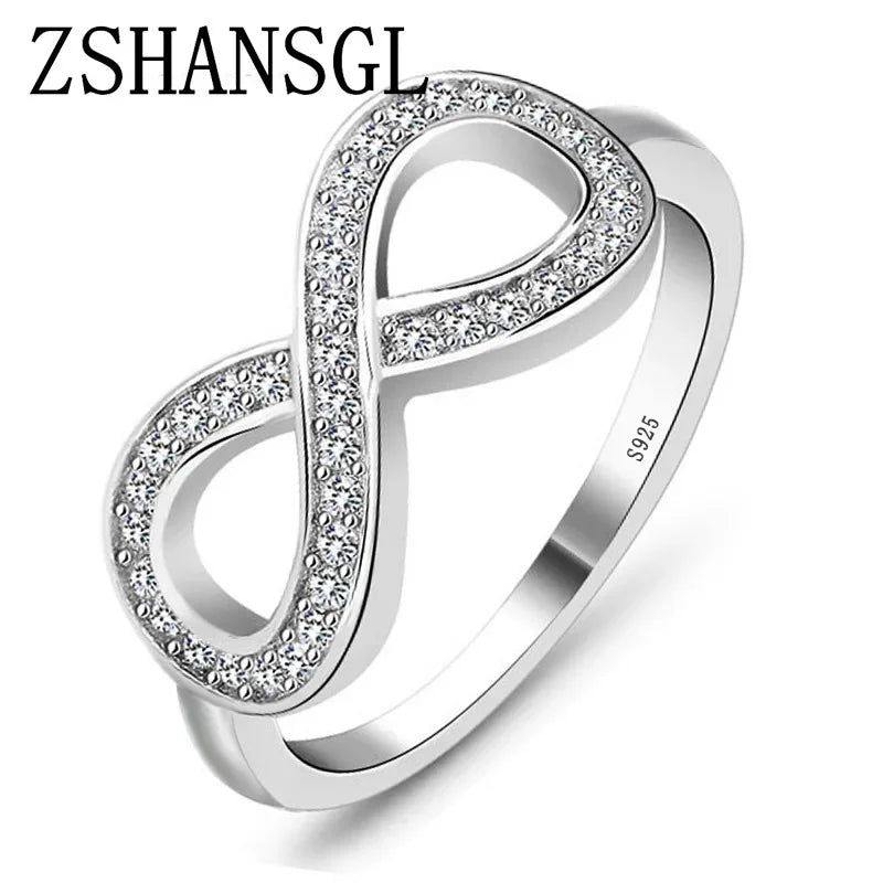 925 Sterling Silver Infinity Claddagh Ring
