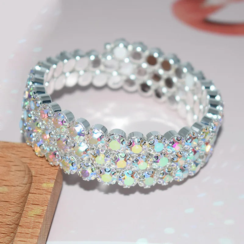 Crystal Multi Layer Bangle Bracelet