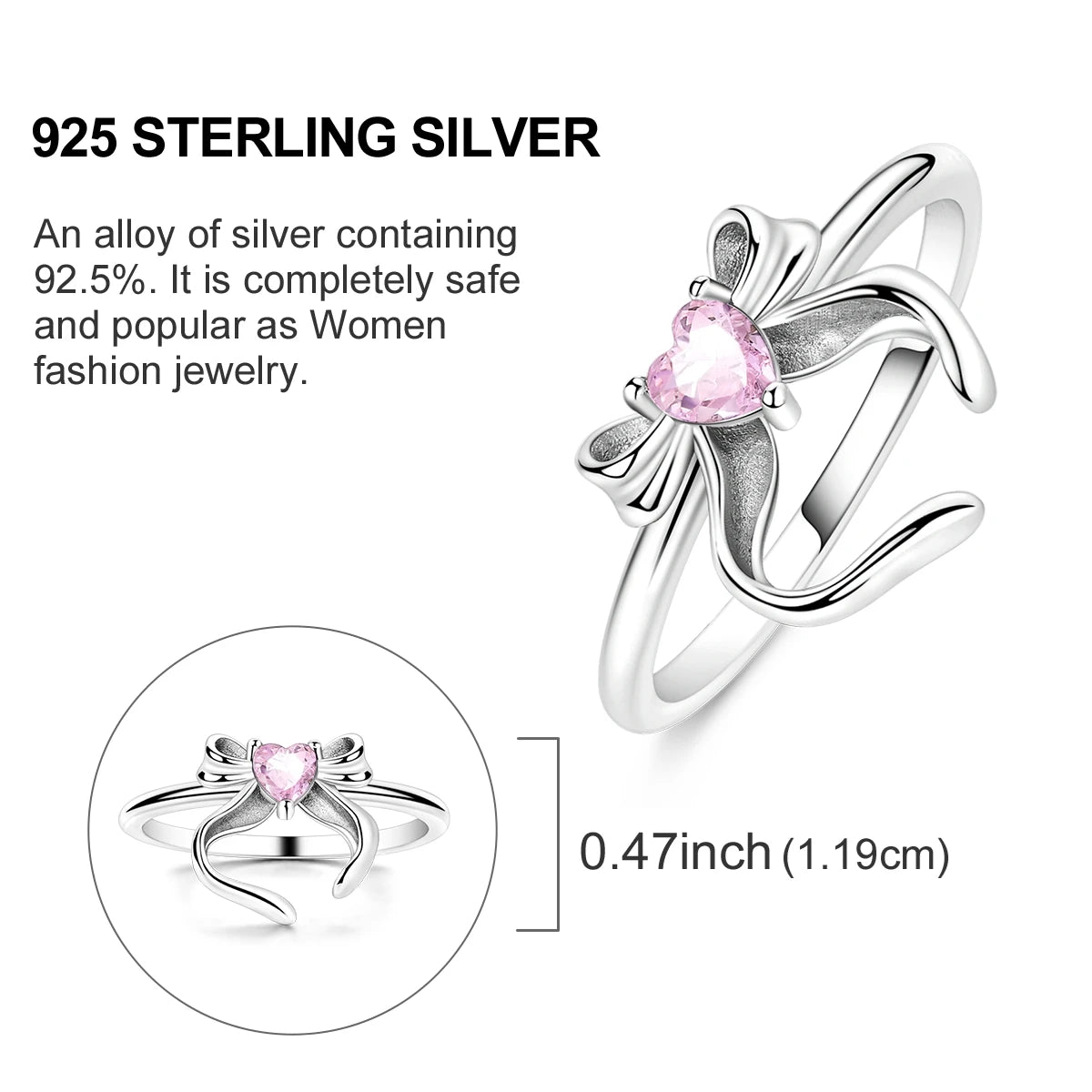 Blue Zircon Star & Moon Ring - 925 Sterling Silver Design